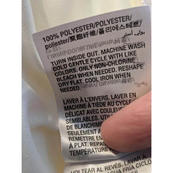 Charter Club Petite Lace Blouse 3/4 Sleeve Top Cream Ivory PL Workwear Formal - Picture 6 of 8